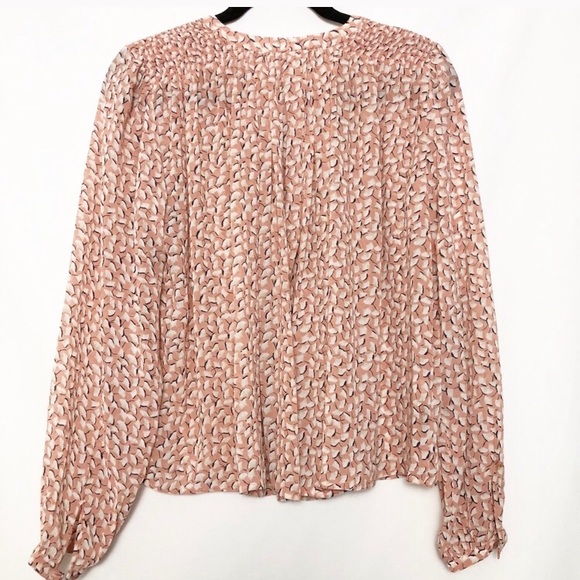 Ann Taylor Long Sleeve V Neck Blouse - Picture 3 of 4